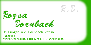rozsa dornbach business card